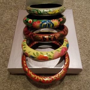 NWT Kashmiri Floral Bangles